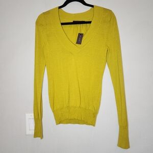 NWT‎ The Limited Merino Wool Blend Green V-Neck Sweater Size XS Y2K 90s